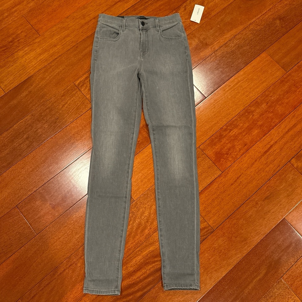 J Brand Women's High-Rise Skinny Jeans in Pearl Grey